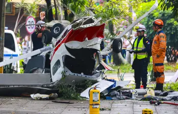 Una avioneta con dos ocupantes cayó en Medellín el pasado 15 de agosto. FOTO: Manuel Saldarriaga Quintero