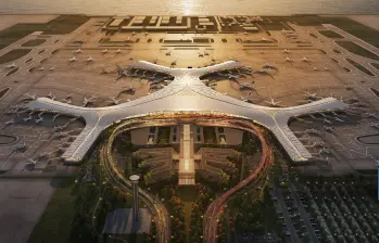 China construye el Aeropuerto Internacional Dalian Jinzhouwan en la bahía de Jinzhou (Jinzhou Bay). FOTO: Dalian International Airport