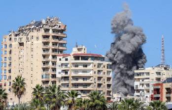 Varias ciudades de Líbano, entre ellas Beirut, padecen el azote del bombardeo israelí. FOTO: AFP.