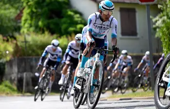 Santiago Buitrago, entre los favoritos para ganar este domingo la montaña del Dauphiné. FOTO X-TEAM BAHRAIN