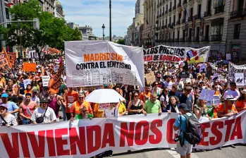 Madrid se convierte en el epicentro del descontento ciudadano por los altos precios de arriendos en España. FOTO: AFP.