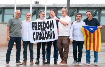 Tras salir de prisión, los separatistas catalanes manifestaron su deseo de continuar con la lucha independentista. Foto: AFP 