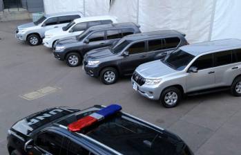 Las 16 camionetas robadas son Toyota Prado blindadas. FOTO: Cortesía de la UNP