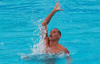 Gustavo Sánchez es una de las figuras de la natación artística criolla. FOTO Manuel Saldarriaga 