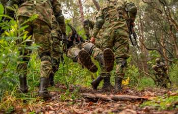 Soldados de la Fuerza de Despliegue Rápido N.° 11 de la Fuerza de Tarea Omega se están enfrentando a hombres de la estructura Marco Aurelio Buendía de las disidencias de ‘Calarcá’. Imagen de referencia. FOTO: Colprensa