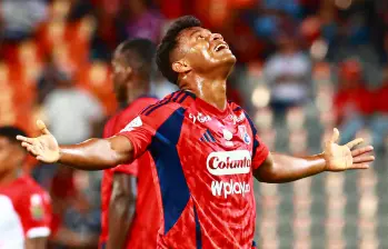 Léider Berrío, una de las figuras de la actual plantilla del DIM. Foto: Manuel Saldarriaga Quintero.