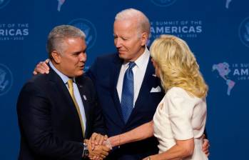 Iván Duque, Joe Biden y Jill Biden. FOTO CORTESÍA