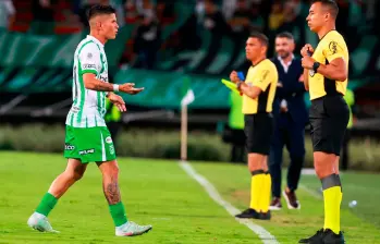Jorman Campuzano fue el hombre expulsado en el duelo frente al Cúcuta. FOTO MANUEL SALDARRIAGA