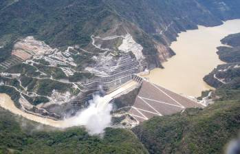 Aspecto del embalse de Hidroituango. FOTO: Juan Antonio Sánchez