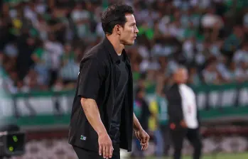 Diego Arias comenzó como interino y se ganó el puesto. Tiene la opción de disputar dos títulos con los verdes. FOTO MANUEL SALDARRIAGA 