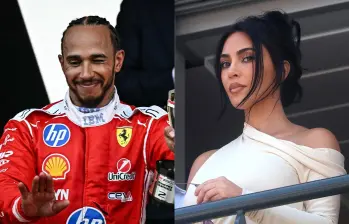 Kim Kardashian acompañó a Lewis Hamilton durante el fin de semana del Gran Premio de Mónaco. FOTO: AFP.