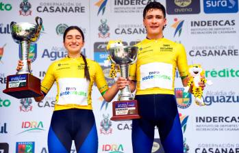 La ciclista antioqueña Samara Bedoya se coronó campeona de la Vuelta al Futuro en la rama femenina. El paisa José Manuel Posada se subió al primer escaño del podio en la competencia masculina. FOTOs fedeciclismo