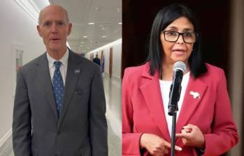 El senador republicano Rick Scott pidió que la ayuda de Estados Unidos a Venezuela sea estrictamente supervisada para evitar que recursos lleguen a Delcy Rodríguez y otros miembros del Gobierno venezolano. FOTO:@SenRickScott vía X, AFP.