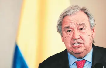 El secretario general de la ONU, António Guterres. FOTO COLPRENSA