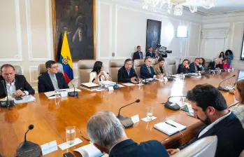 Gustavo Petro en uno de los consejos de ministros televisados. FOTO: COLPRENSA