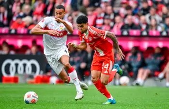 Luis Díaz ha enfrentado a Stuttgart en 3 ocasiones: le marcó un gol y dio tres asistencias. Ante este rival se coronó en la Supercopa de Alemania y en la Bundesliga. FOTO: GETTY