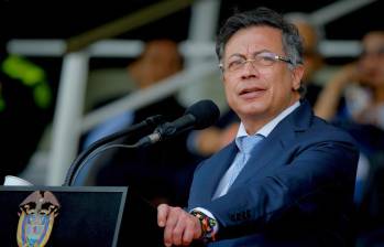El presidente Gustavo Petro durante un discurso. FOTO: AFP