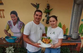 En el restaurante, hay un mural de la agricultora Irene Sepulveda, quien los inspiró a crear EcoUrmet. FOTO MANUEL SALDARRIAGA