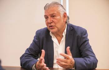 Jaime Alberto Cabal, presidente de Fenalco, instala hoy en Plaza Mayor, Medellín, el congreso anual de la agremiación. FOTO Esneyder Gutiérrez 