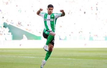 El delantero colombiano “Cucho” Hernández lleva dos goles con el Real Betis de España en lo que va de esta temporada. Foto: Getty