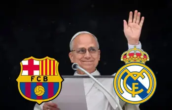 Durante el vuelo que lo llevó a España, el papa León XIV habló sobre su relación con el deporte y cuál es su equipo español preferido. FOTO: Getty, TyC Sports, futbolpedia. 
