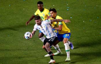 Imágenes de la final de la Copa América de 2021 en la que Argentina venció a Brasil en su casa con un tanto de Ángel Di María. FOTO GETTY