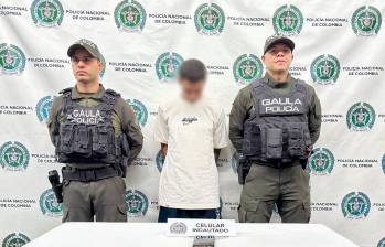 Este es alias la Chinga, quien fue capturado en el barrio El Poblado en las últimas horas. FOTO: Cortesía Policía Metropolitana del Valle de Aburrá