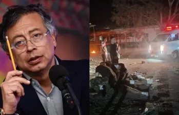 Petro anunció la compra urgente drones tras el atentado ocurrido en Aguachica, Cesar, durante la noche del jueves 18 de diciembre. FOTO: Colprensa / redes sociales. 