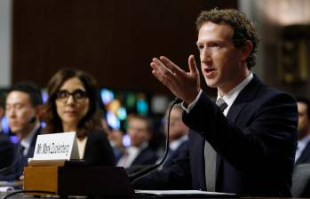 Zuckerberg, CEO de Meta, declaró el miércoles en Los Ángeles. FOTO: GETTY