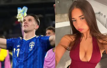 Sophie Rain vinculó públicamente a Viktor Gyökeres con un supuesto gasto millonario en su perfil de contenido. FOTO: AFP, redes sociales.