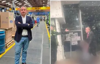 El empresario Gustavo Andrés Aponte y su escolta, Luis Gabriel Gutiérrez, fueron asesinados en la calle 85 con carrera Séptima, en el norte de Bogotá, en un ataque sicarial que desató polémica por el acceso a cámaras de seguridad. FOTO: Tecnología del Plástico, redes sociales. 
