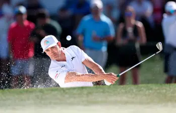 Camilo Villegas, en acción en The Players Championship. Es el único colombiano que sigue en competencia. FOTO Getty