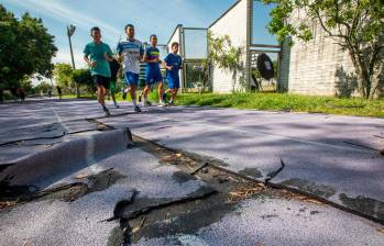 Aspecto de la pista de atletismo de la Unidad Deportiva de Belén. FOTO: Esneyder Gutiérrez Cardona