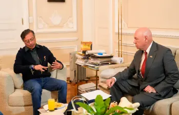 Reunión entre el presidente Gustavo Petro y el encargado de Negocios de Estados Unidos, John McNamara, en Casa de Nariño. FOTO Presidencia