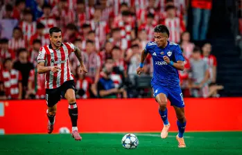 El delantero samario Camilo Durán, de 24 años, fue una de las sorpresas de la fase de grupos de Liga de Campeones de la Uefa. Foto: tomada del Instagram de @camiloduran28