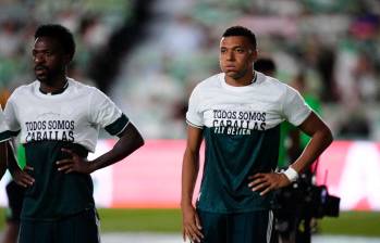 Los futbolistas del Real Madrid Vinícius Júnior y Kylian Mbappé no mostraron el mensaje de apoyo a Ceuta. Foto: AFP