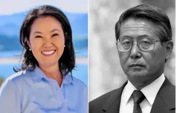 Keiko Fujimori y su padre, Alberto Fujimori. Ambos ganaron la Presidencia de Perú a la misma edad. FOTO: Tomada de Facebook - Keiko Fujimori - Colprensa