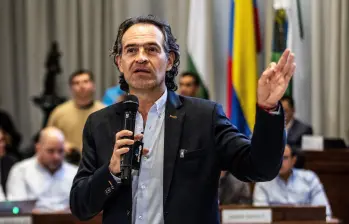 El alcalde de Medellín, Federico Gutiérrez en el Concejo de la ciudad. Foto: Julio César Herrera Echeverri.
