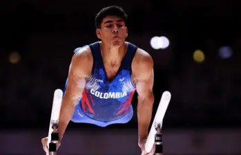 El gimnasta cucuteño Ángel Barajas es uno de los mejores del mundo en su especialidad. Este año ganó medalla de oro en la prueba de barra paralela en la Copa Mundo del deporte. Foto: Getty