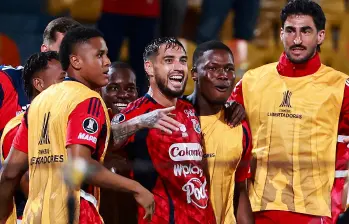 El delantero argentino Francisco Fydriszewski es el goleador del cuadro rojo en la Copa Libertadores. Foto: Manuel Saldarriaga