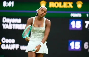La estadounidense Coco Gauff, segunda en el ranking WTA, ha sido la salida más sorpresiva en primera ronda de Wimbledon 2025. Foto: GETTY