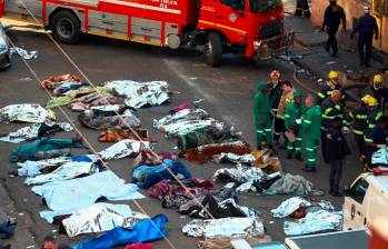 73 muertos y 52 heridos dejó una conflagración en Johannesburgo. Foto: Tomadas de la cuenta en la red social de Alerta Mundial @AlertaMundial2. 