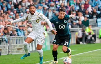 James Rodríguez registra 2 asistencias en 7 partidos ligueros con Minnesota United. FOTO: GETTY