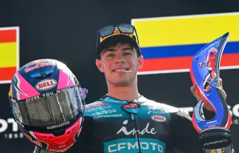 David Alonso será el tercer piloto colombiano que corra en la MotoGP. Su equipo será Honda, falta confirmar si irá en el oficial (HCR) o en el satélite (LCR) . FOTO getty 