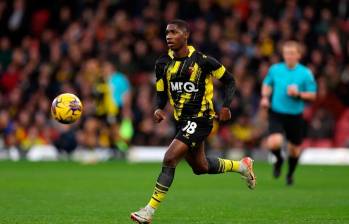 Yaser Asprilla en competencia con el Watford de Inglaterra. FOTO Getty