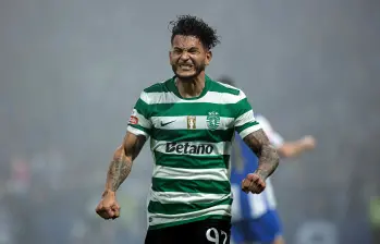 El delantero portugués Luis Javier Suárez, de 28 años, anotó otro gol con el Sporting de Lisboa. Foto: tomada del X de @SportingCP