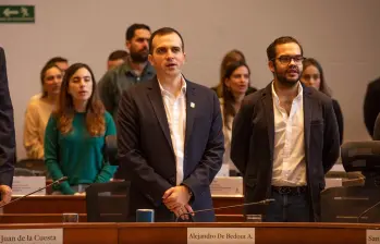 Un hombre habría tratado de entrar al Concejo para llevarle a Alejandro de Bedout un mensaje enviado desde la cárcel de Itagüí. FOTO: ESNEYDER GUTIÉRREZ