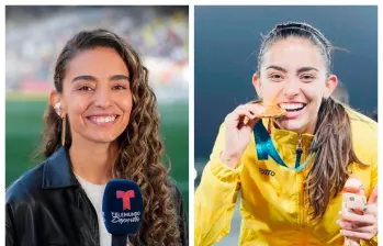 Isabella Echeverri disfrutó del fútbol representando a Colombia en las canchas y hoy también lo hace desde los medios de comunicación. FOTOS CORTESÍA Y FCF