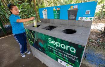 Imagen de referencia de una jornada de reciclaje en un colegio de la jurisdicción de Corantioquia. Foto: Esneyder Gutiérrez