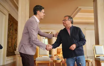 Daniel Rojas, ministro de Educación y el presidente Gustavo Petro. FOTO: Presidencia